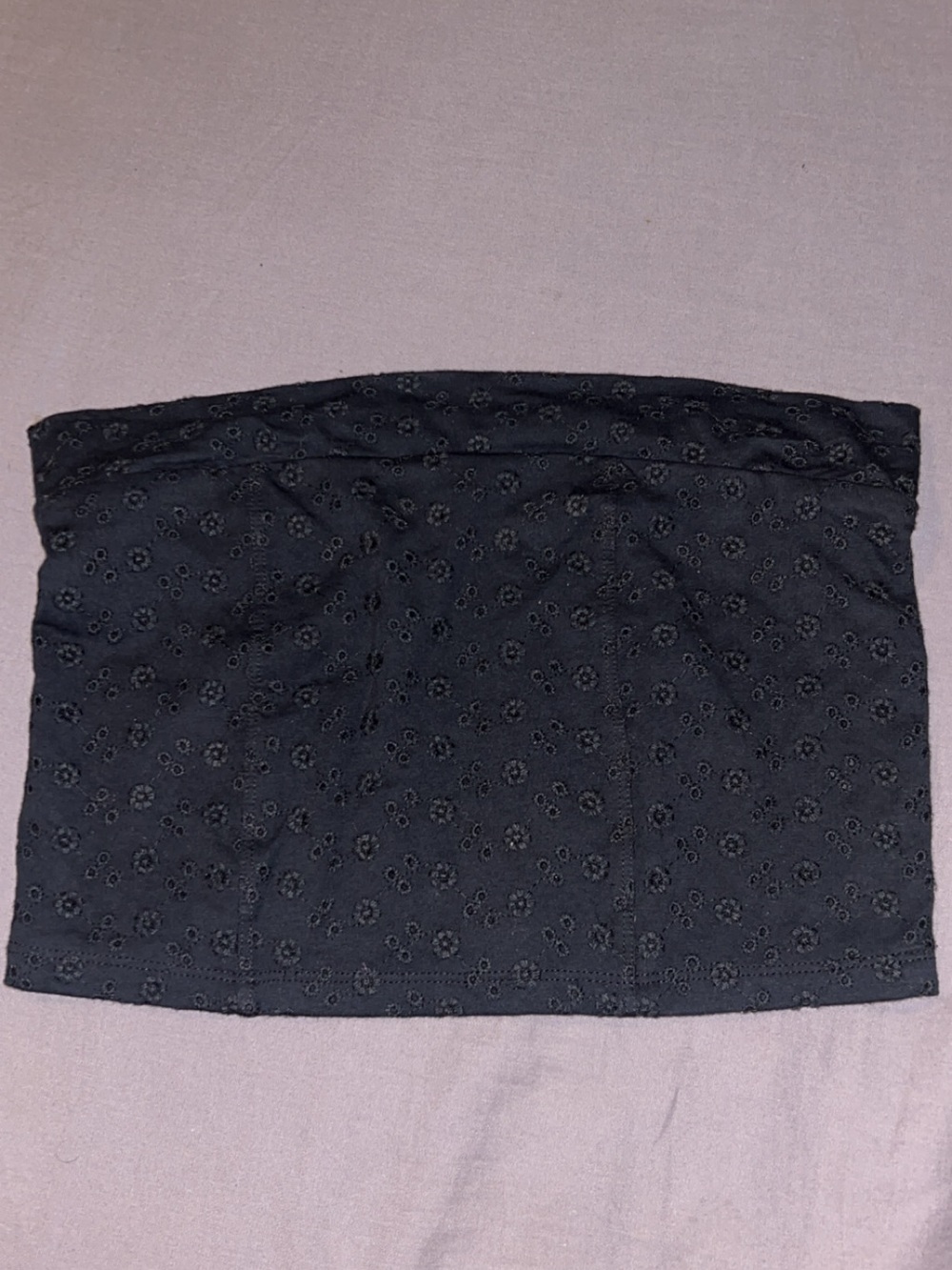 Aeropostale Black Eyelet Tube Crop Top